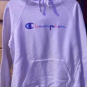 white champion hoodie, women medium